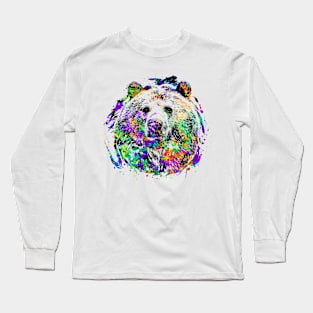 Brown Bear Animal Wild Forest Jungle Nature Long Sleeve T-Shirt